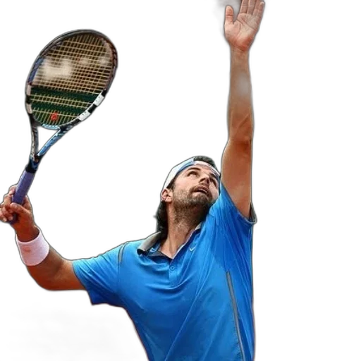 photorealistic, tennis, player, blue transparent PNG cut-out