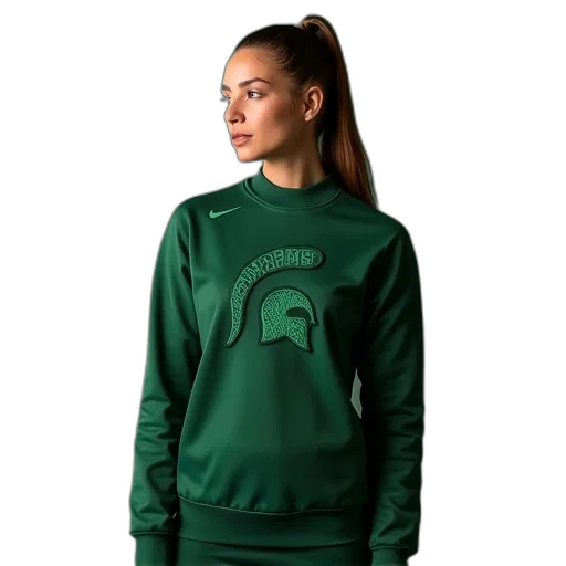 jacket, green, nike, spartans transparent PNG cut-out