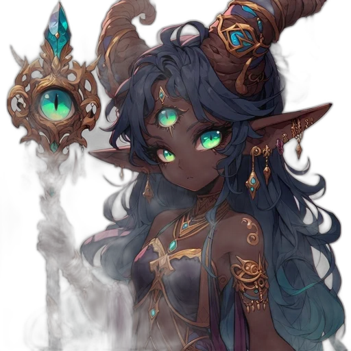 staff, jewelry, mask, face transparent PNG cut-out