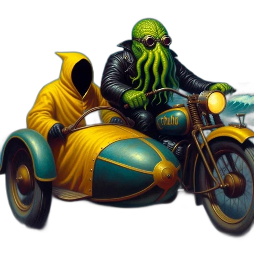 jacket, creature, car, concept art transparent PNG cut-out