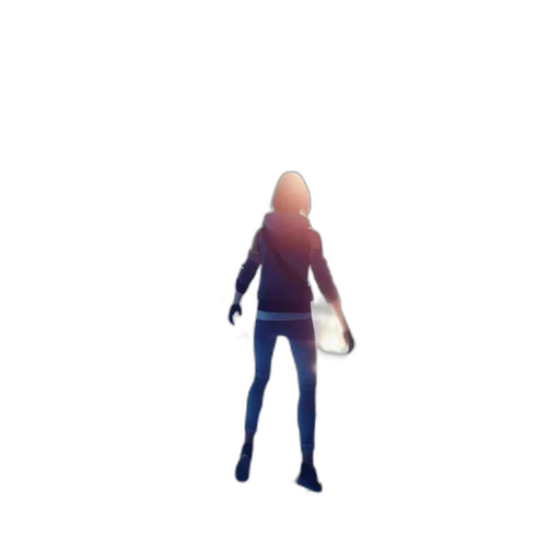 jacket, staff, robot, hair transparent PNG cut-out