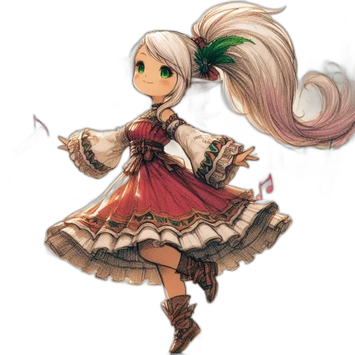dress, staff, weapon, concept art transparent PNG cut-out