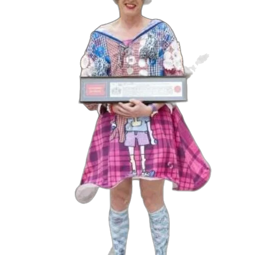 dress, robot, vaporwave, concept art transparent PNG cut-out