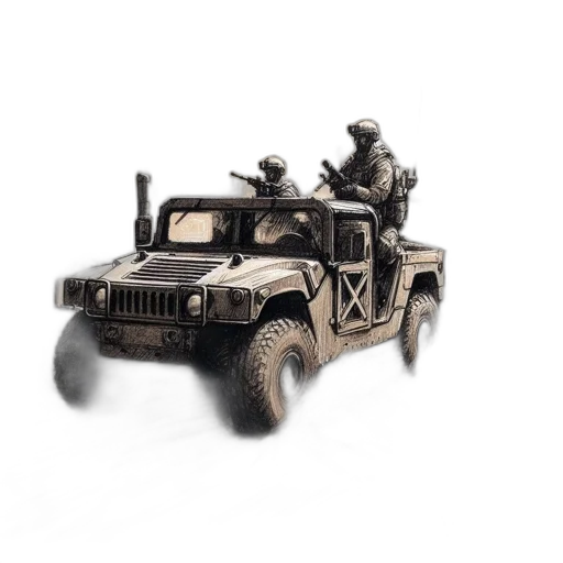 car, weapon, concept art, 3d render transparent PNG cut-out