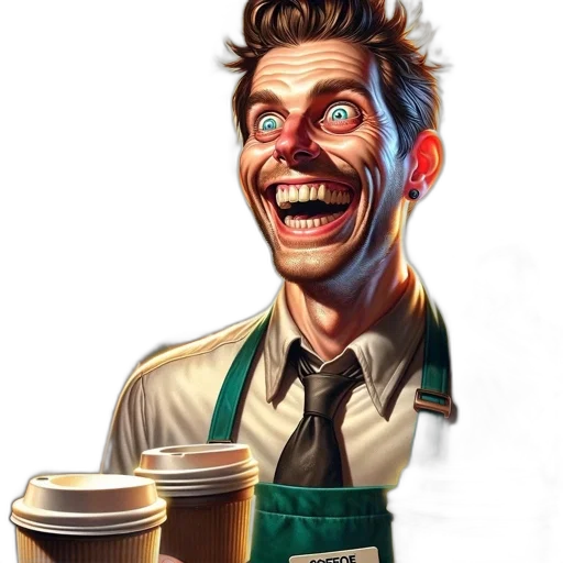 staff, face, food, robot transparent PNG cut-out