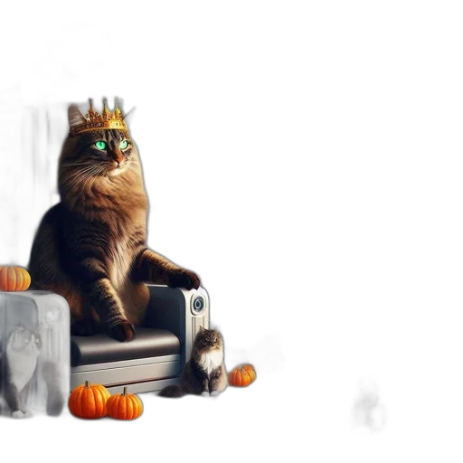 crown, animal, creature, robot transparent PNG cut-out