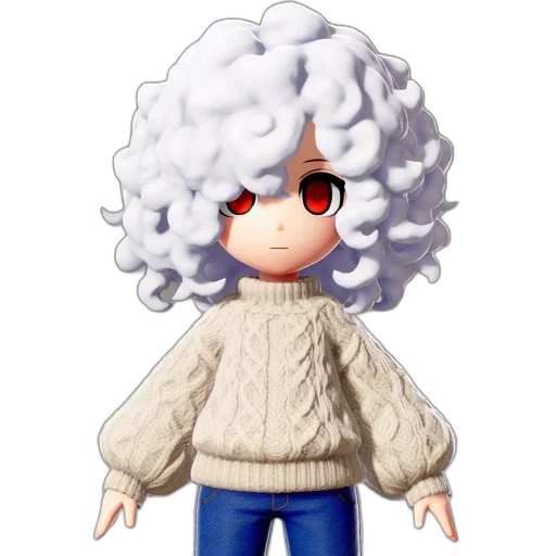 hair, jacket, creature, face transparent PNG cut-out