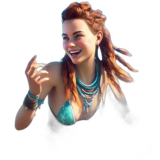jewelry, face, weapon, staff transparent PNG cut-out