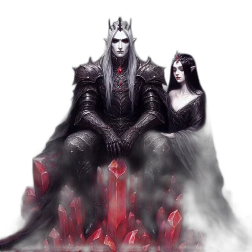 crown, sword, dragon, fantasy art transparent PNG cut-out