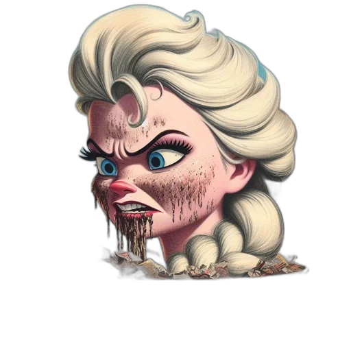 face, creature, mask, hair transparent PNG cut-out