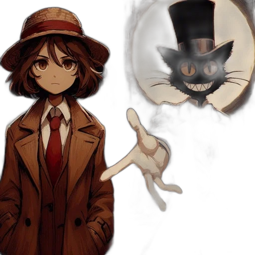 hat, mask, staff, creature transparent PNG cut-out