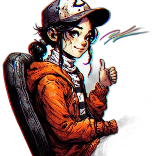 staff, jacket, hat, pixel art transparent PNG cut-out