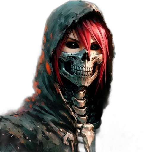 mask, face, weapon, comic book art transparent PNG cut-out