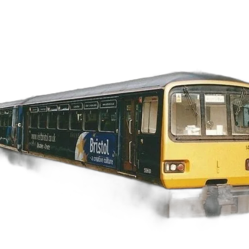yellow, train, blue, advertisement transparent PNG cut-out