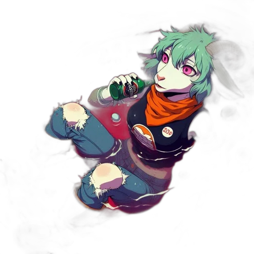 dragon, jacket, weapon, staff transparent PNG cut-out