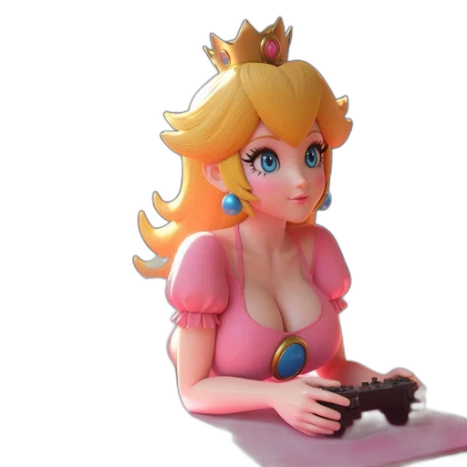 crown, dress, weapon, 3d render transparent PNG cut-out