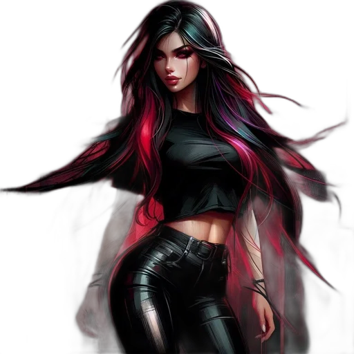 fantasy art, concept art, comic book art, cyberpunk transparent PNG cut-out