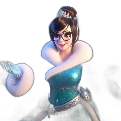 staff, dress, robot, crown transparent PNG cut-out