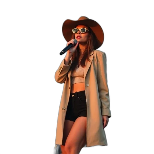 jacket, hat, concept art, 3d render transparent PNG cut-out