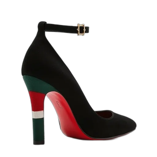 shoes, black, sued, ankle transparent PNG cut-out