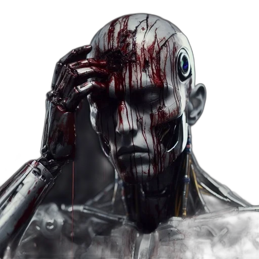 robot, face, mask, concept art transparent PNG cut-out