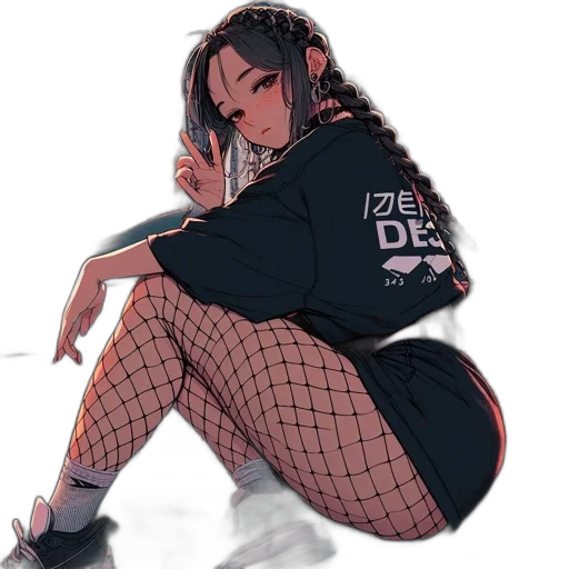 jacket, dress, weapon, cyberpunk transparent PNG cut-out