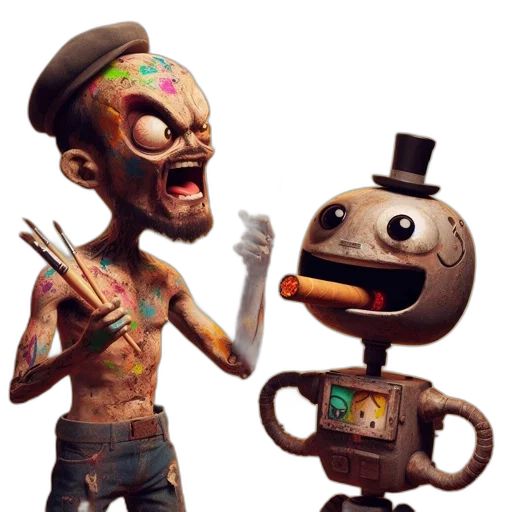 mask, robot, staff, concept art transparent PNG cut-out