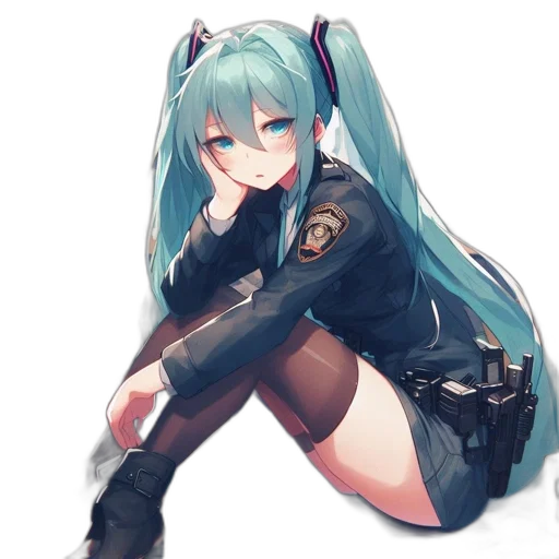 jacket, robot, staff, weapon transparent PNG cut-out