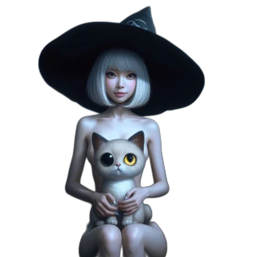 hat, dress, creature, robot transparent PNG cut-out