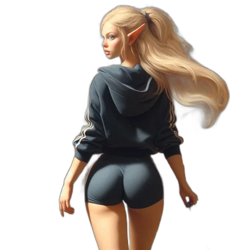 dress, jacket, hair, concept art transparent PNG cut-out