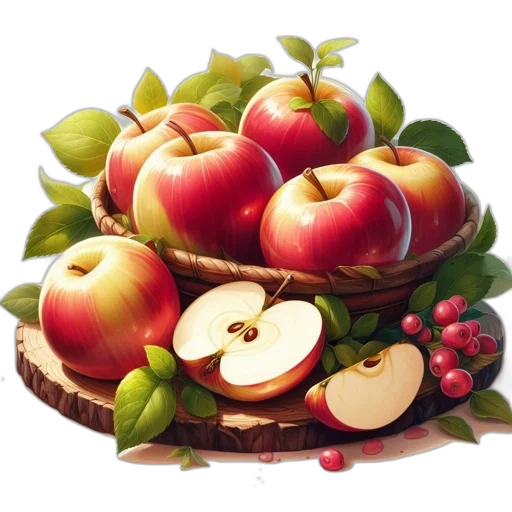 food, crown, photorealistic, 3d render transparent PNG cut-out