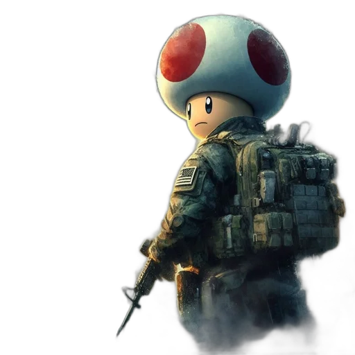 weapon, hat, robot, concept art transparent PNG cut-out