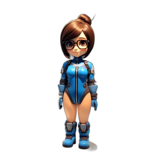 robot, dress, 3d render, concept art transparent PNG cut-out