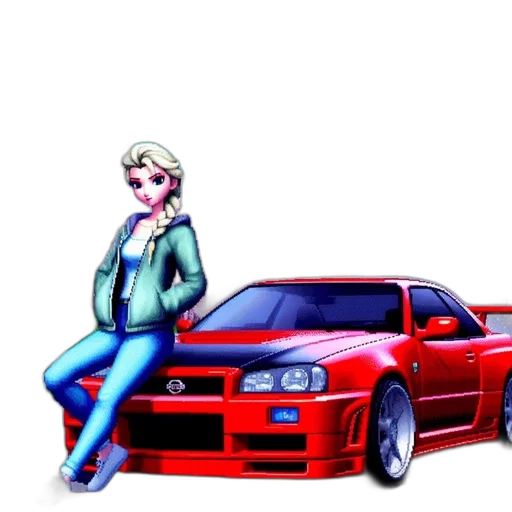 car, weapon, pixel art, concept art transparent PNG cut-out