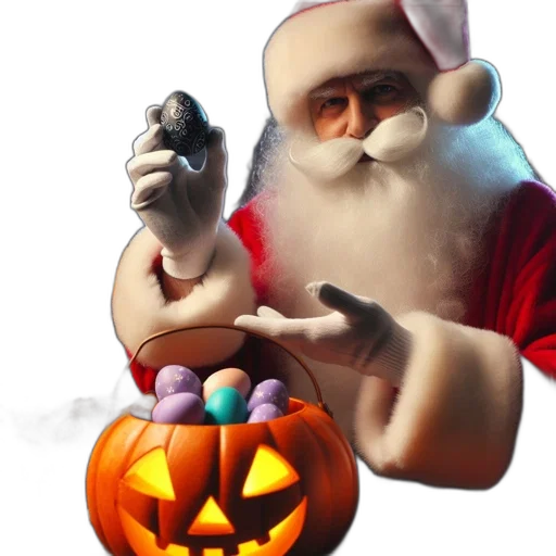photorealistic, 3d render, concept art, santa transparent PNG cut-out