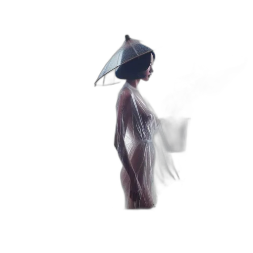 hat, dress, staff, umbrella transparent PNG cut-out