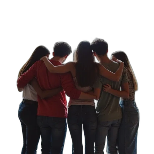 staff, jacket, group, young transparent PNG cut-out