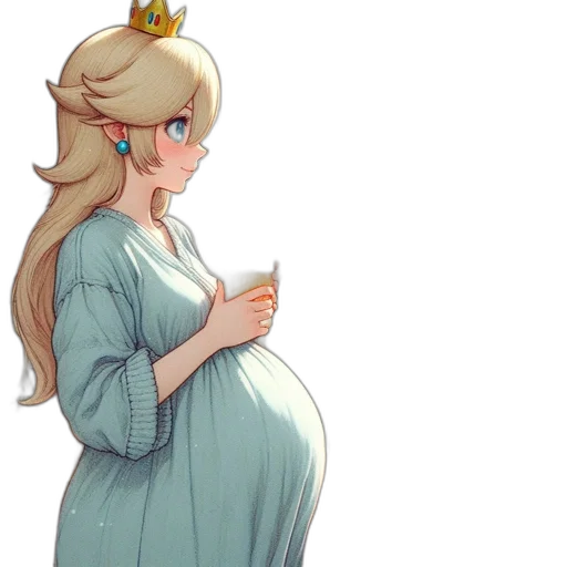 dress, crown, staff, concept art transparent PNG cut-out