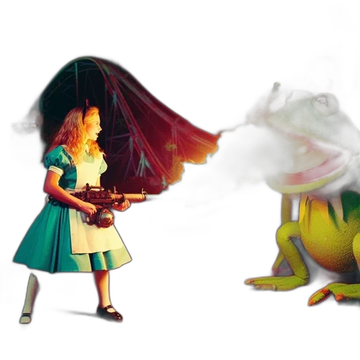 dragon, creature, dress, umbrella transparent PNG cut-out