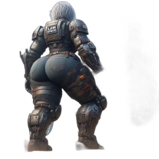 weapon, robot, jacket, concept art transparent PNG cut-out