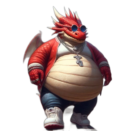 dragon, creature, jacket, animal transparent PNG cut-out