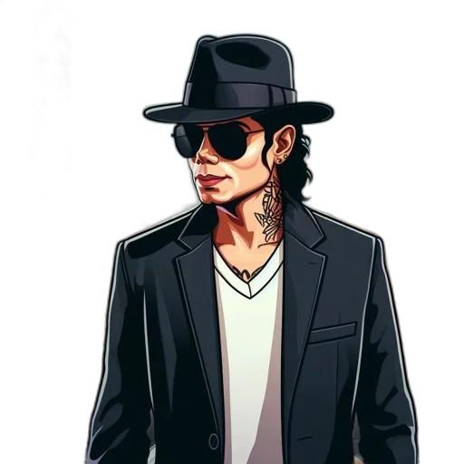 jacket, hat, staff, cartoon transparent PNG cut-out
