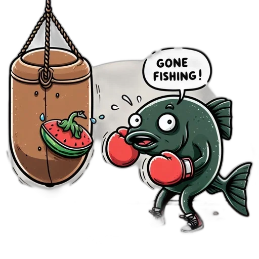 concept art, underwater, anthropomorphic, fish transparent PNG cut-out
