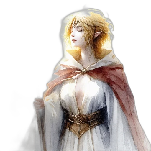 dress, crown, sword, fantasy art transparent PNG cut-out