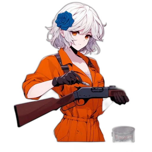 weapon, staff, jacket, robot transparent PNG cut-out