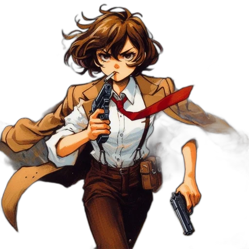 weapon, staff, jacket, concept art transparent PNG cut-out