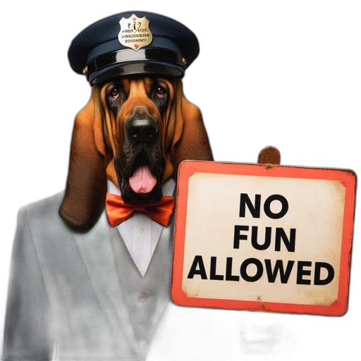 staff, formally-attired, bloodhound, sporting transparent PNG cut-out