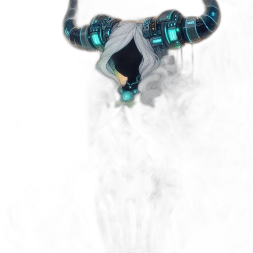 robot, mask, staff, creature transparent PNG cut-out