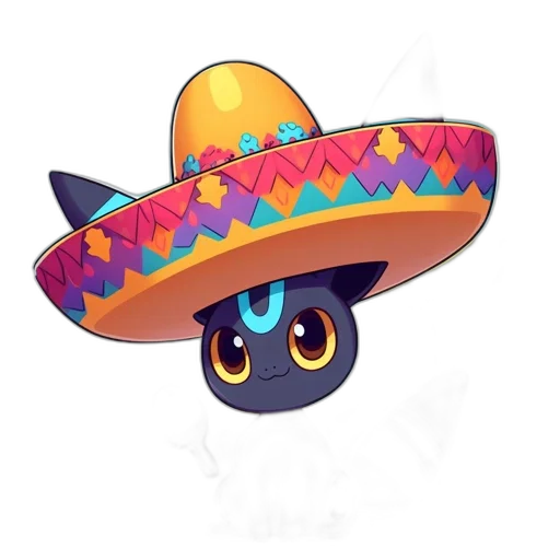 hat, staff, mask, animal transparent PNG cut-out