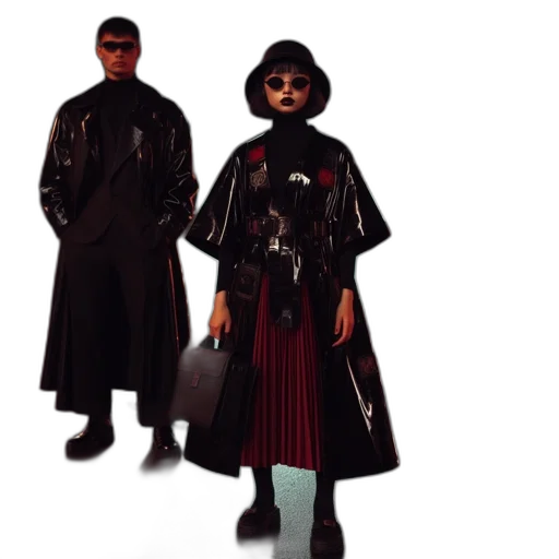 jacket, concept art, cyberpunk, dark transparent PNG cut-out